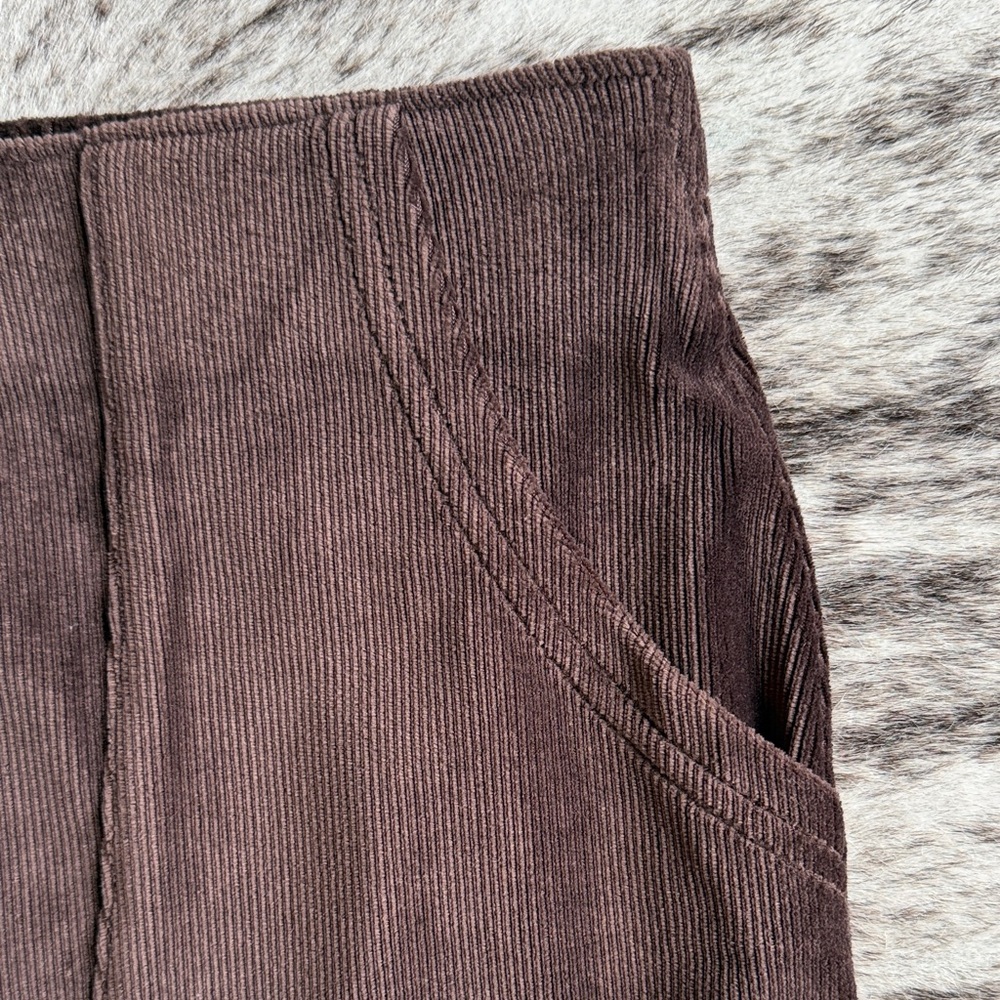 LuLaRoe Chocolate Button-Front Mini Skirt - Picture 3 of 11